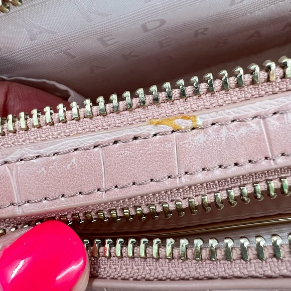 Ted Baker London Stina Croc Effect Crossbody Double-Zip Bag Mid-Pink, NWT - Picture 16 of 17